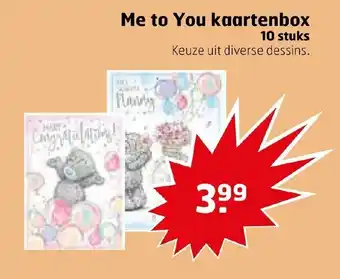 Trekpleister Me to you kaartenbox 10 stuks aanbieding