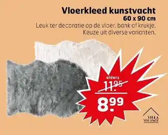 Trekpleister Vloerkleed kunstvacht 60 x 90cm aanbieding