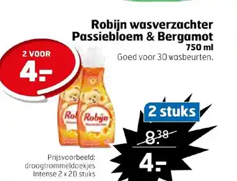 Trekpleister Robijn wasverzachter passiebloem & bergamot 750ml aanbieding