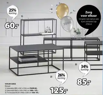 Jysk Virum serie : sidetable, salontafel of tv-meubel aanbieding