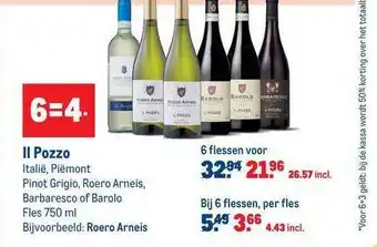 Makro II pozzo pinot grigio, roero arneis, barbaresco of barolo aanbieding