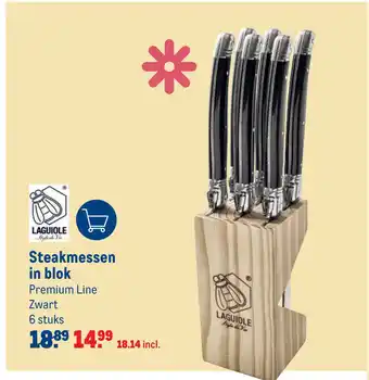 Makro Steakmessen in blok aanbieding