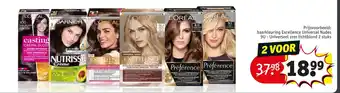 Kruidvat Haarkleuring Excellence Universal Nudes 9U - Universeel zeer lichtblond 2 stuks aanbieding