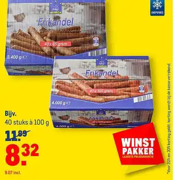 Makro Horeca select frikandel aanbieding