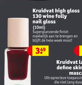 Kruidvat High gloss 130 wine folly nail gloss 10 ml aanbieding