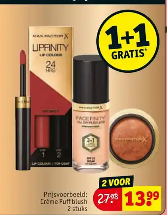 Kruidvat Max factor X Creme Puff blush aanbieding