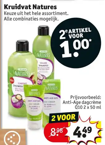 Kruidvat Natures Anti-Age dagcreme Q10 2x50 ml aanbieding