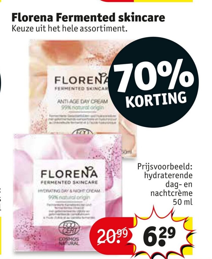 Florena Fermented skincare aanbieding bij Kruidvat
