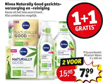 Kruidvat Nivea Naturally Good gezichtsverzorging en -reiniging aanbieding