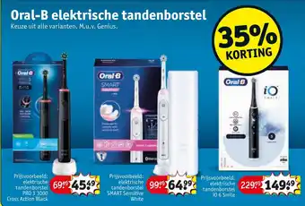 Kruidvat Oral-B elektrische tandenborstel Pro 3 3000 Cross Action Black aanbieding