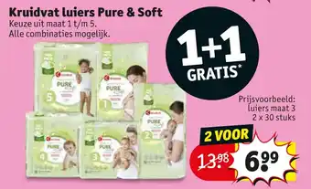 Kruidvat Luiers Pure & Soft aanbieding