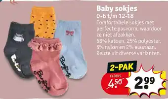 Kruidvat Baby sokjes aanbieding