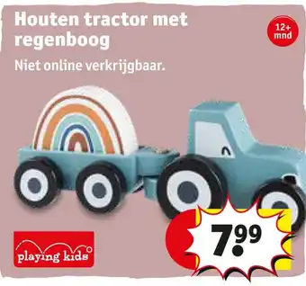 Kruidvat Houten tractor met regenboog aanbieding