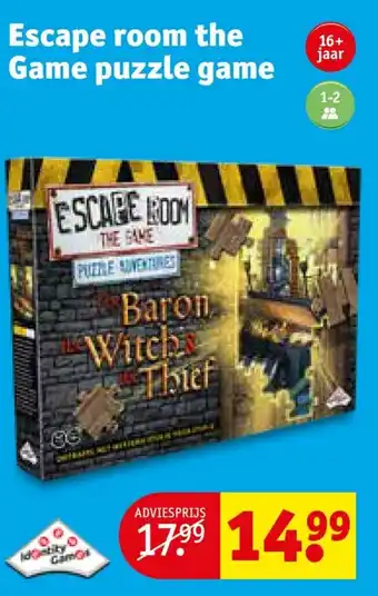 Kruidvat Escape room the Game puzzle game aanbieding