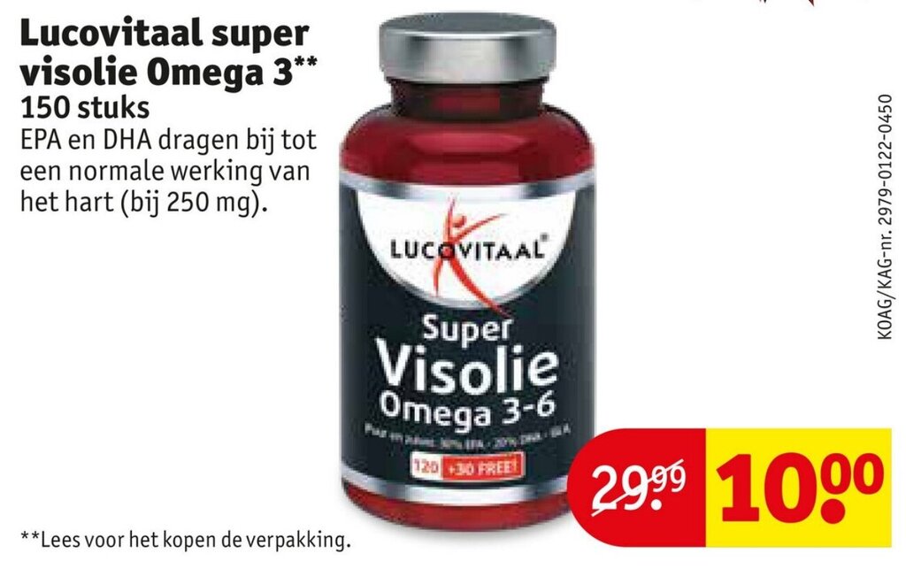 Lucovitaal super visolie Omega 3 aanbieding bij Kruidvat