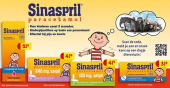 Kruidvat Sinaspril paracetamol aanbieding