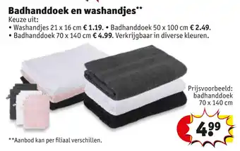 Kruidvat Badhanddoek en washandjes aanbieding