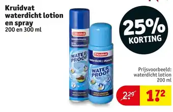 Kruidvat Waterdicht lotion en spray aanbieding