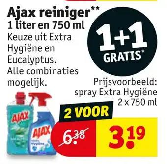 Kruidvat Ajax reiniger aanbieding