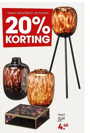 Kwantum Vazen Serie Bezon En Sando 20% Korting aanbieding