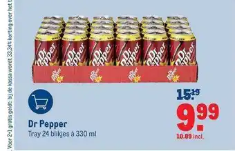 Makro Dr Pepper 330ml aanbieding