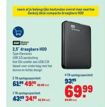 Makro Western digital 2,5 aanbieding