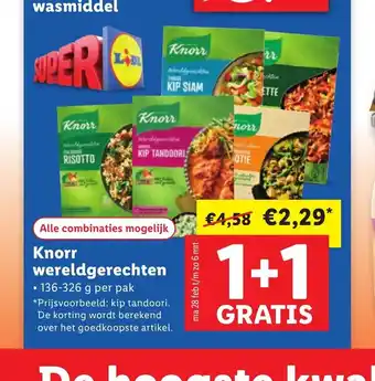 Lidl Knorr wereldgerechten 136-326 g per pak aanbieding