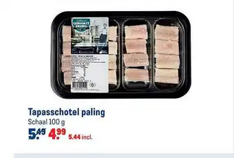 Makro Tapasschotel paling 100g aanbieding