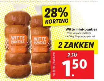 Lidl Witte mini-puntjes 2 zakken aanbieding