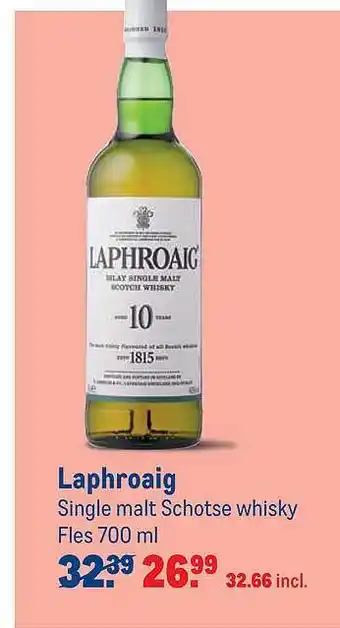 Makro Laphroaig single malt schotse whisky 700ml aanbieding