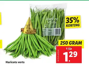 Lidl Haricots verts 250 gram aanbieding