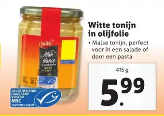 Lidl Witte tonijn in olijfolie 415 g aanbieding