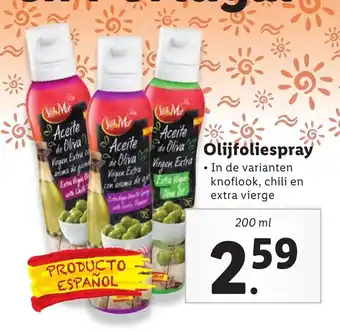 Lidl Olijfoliespray 200 ml aanbieding