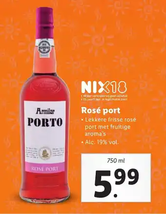 Lidl Rose port 750 ml aanbieding