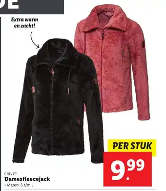 Lidl Crivit Damesfleecejack Maten: S t/m L per stuk aanbieding