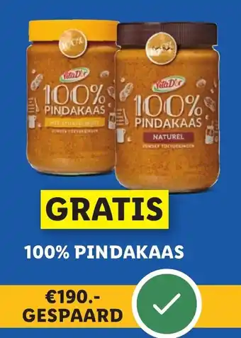 Lidl Gratis 100% Pindakaas aanbieding