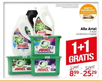 Coop Alle Ariel 2 stuks aanbieding