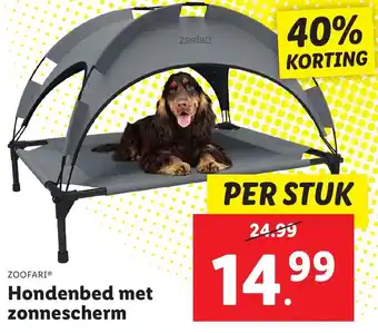 Lidl Hondenbed met zonnescherm aanbieding