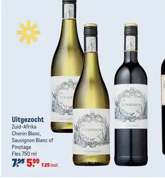 Makro Uitgezocht chenin blanc, sauvignon blanc of pinotage zuid-afrika 750ml aanbieding