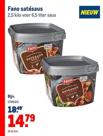 Makro Fano satésaus aanbieding