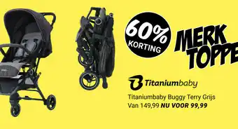 Van Asten BabySuperstore Titaniumbaby Buggy Terry Grijs aanbieding