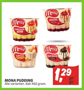 Dekamarkt Mona pudding 450g aanbieding