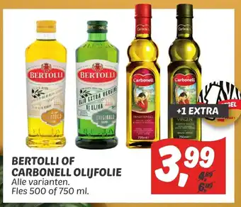 Dekamarkt Bertolli of carbonell olijfolie 500ml aanbieding