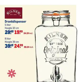 Makro Kilner Drankdispenser aanbieding