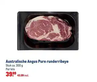 Makro Australische angus pure runderribeye aanbieding