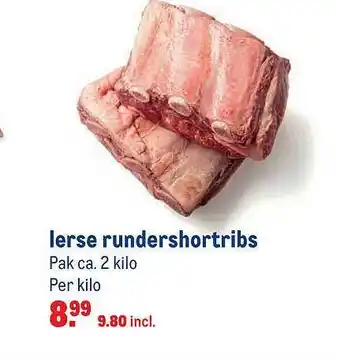 Makro Ierse Rundershortribs 2kilo aanbieding