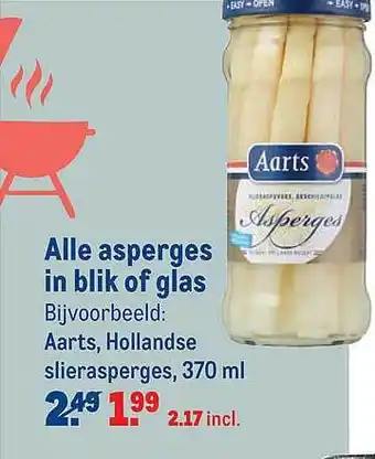 Makro Alle Asperges in blik of glas 370ml aanbieding