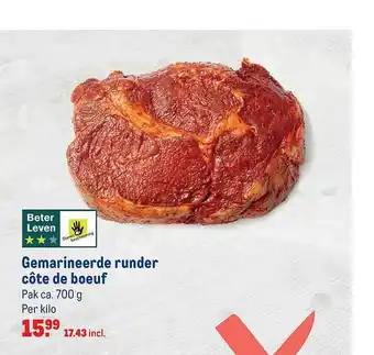 Makro Gemarineerde runder côte de boeuf 700g aanbieding