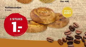 Hoogvliet Koffiebroodjes 3 stuks aanbieding