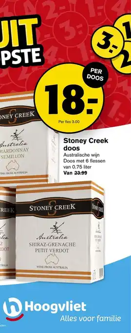 Hoogvliet Stoney Creek doos 6 flessen van 0.75 liter aanbieding